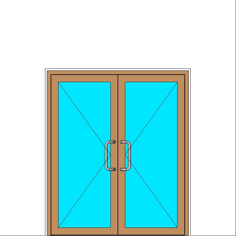 Дверь внутреннего открывания двухстворчатая V72